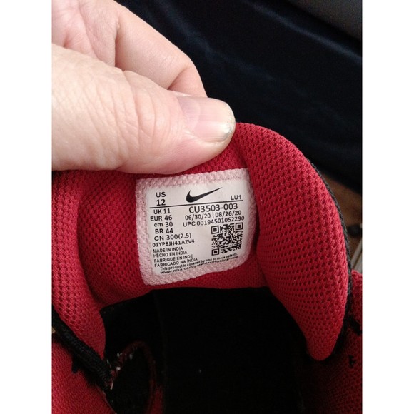NIKE FLY BY MID 2 Men\'s Athletic Sneakers Red Black Color Size 12 main image 5